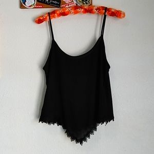 Lacey shear crop top